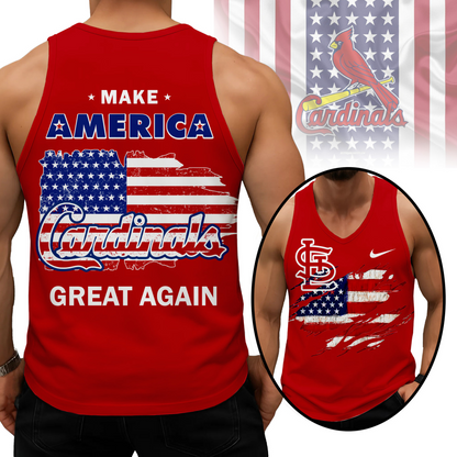 LIMITED EDITION - NEW CUSTOMIZED MLB24 SLC ST. LOUIS CARDINALS UNISEX TANK TOP