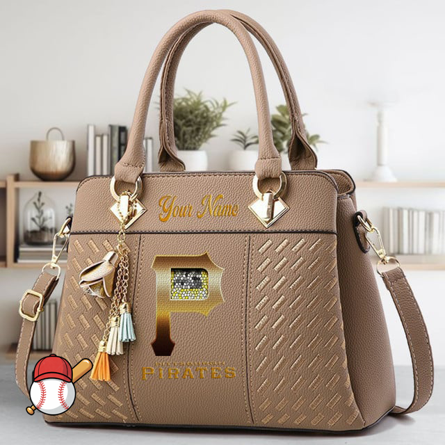 LIMITED EDITION - NEW CUSTOMIZED MLB29 PHP PITTSBURGH PIRATES ZIP HANDBAG MULTICOLOR