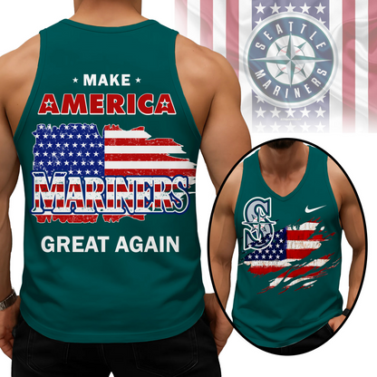 LIMITED EDITION - NEW CUSTOMIZED MLB14 SMS SEATTLE MARINERS UNISEX TANK TOP