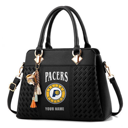 LIMITED EDITION - NEW CUSTOMIZED NBA06 IPA INDIANA PACERS ZIP HANDBAG MULTICOLOR