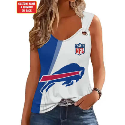 [SPECIAL OFFER] NEW CUSTOMIZED NFL03 BFB BUFFALO BILLS O-RING SHOULDER TANK TOP
