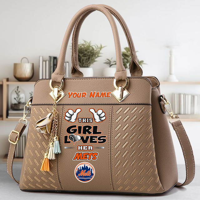 LIMITED EDITION - NEW CUSTOMIZED MLB17 NYM NEW YORK METS ZIP HANDBAG MULTICOLOR