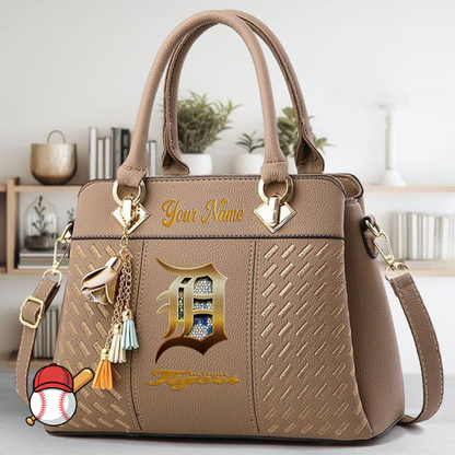 LIMITED EDITION - NEW CUSTOMIZED MLB16 DTS DETROIT TIGERS ZIP HANDBAG MULTICOLOR