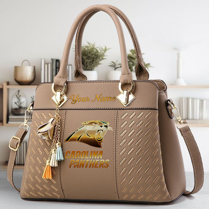 LIMITED EDITION - NEW CUSTOMIZED NFL23 CLP CAROLINA PANTHERS LUXURY HANDBAG IN MULTIPLE COLORS