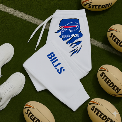 LIMITED EDITION - NEW PERSONALIZED NFL03 BFB BUFFALO BILLS JOGGERS