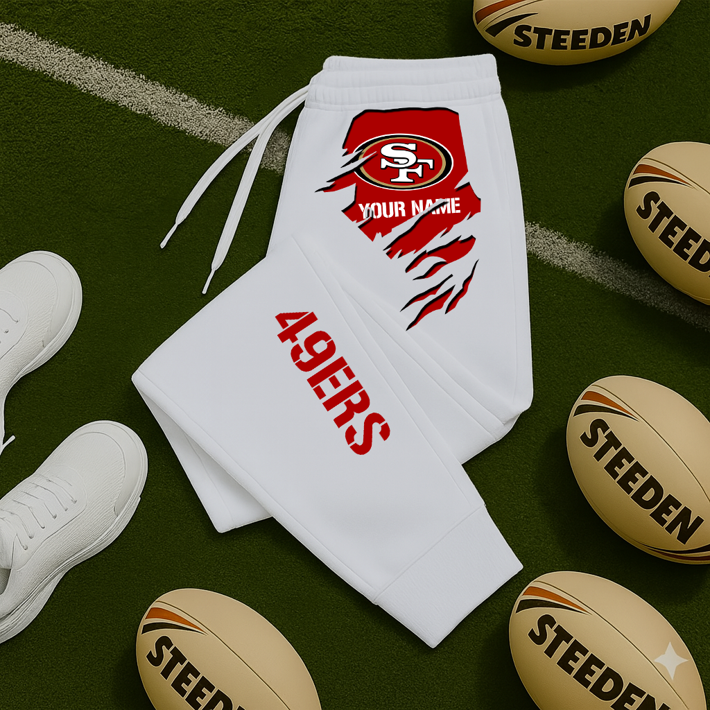 LIMITED EDITION - NEW PERSONALIZED NFL11 SF49 SAN FRANCISCO 49ERS JOGGERS