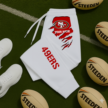 LIMITED EDITION - NEW PERSONALIZED NFL11 SF49 SAN FRANCISCO 49ERS JOGGERS