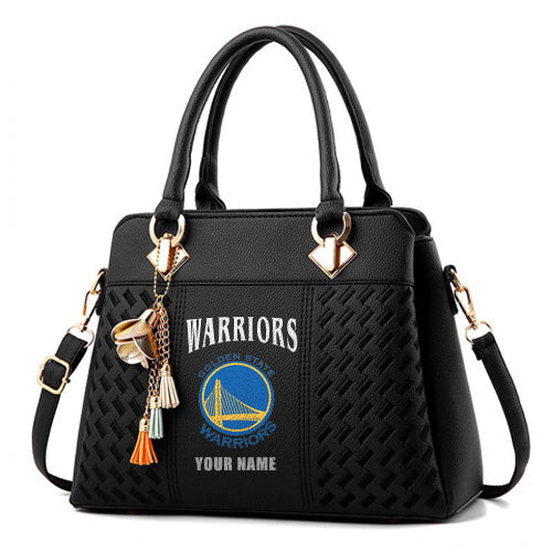 LIMITED EDITION - NEW CUSTOMIZED NBA12 GSW GOLDEN STATE WARRIORS ZIP HANDBAG MULTICOLOR