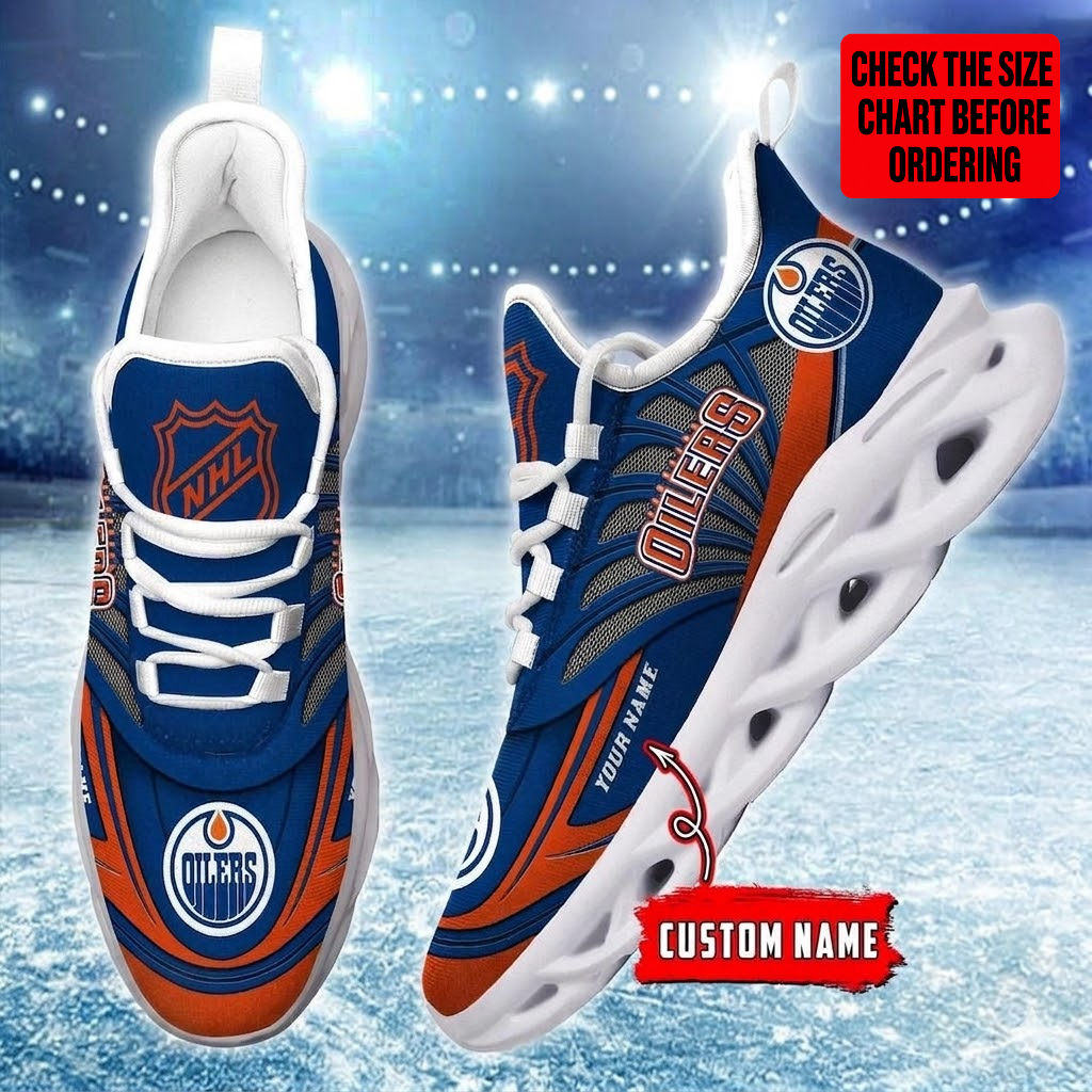 [SUPER SALE] NEW CUSTOMIZED NHL03 EMO EDMONTON OILERS CLUNKY SNEAKERS