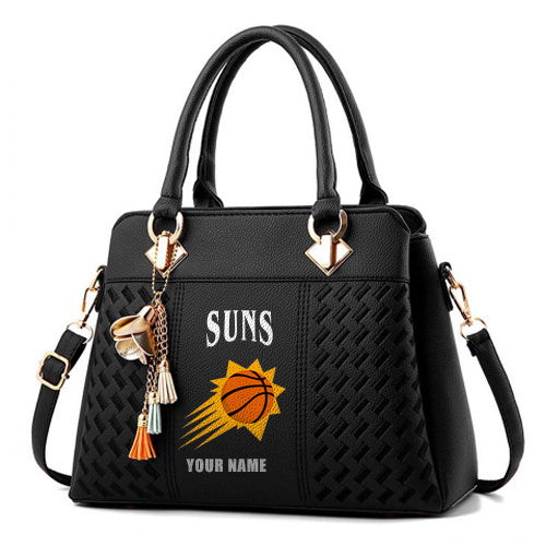 LIMITED EDITION - NEW CUSTOMIZED NBA21 PSU PHOENIX SUNS ZIP HANDBAG MULTICOLOR