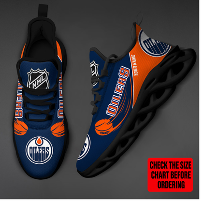 LIMITED EDITION - NEW CUSTOMIZED NHL03 EMO EDMONTON OILERS CLUNKY SNEAKERS