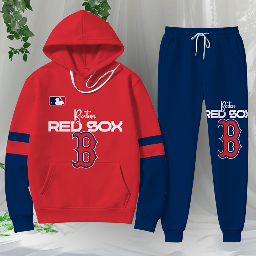 LIMITED EDITION - NEW CUSTOMIZED MLB03 BRS BOSTON RED SOX HOODIE & SWEATPANTS SET