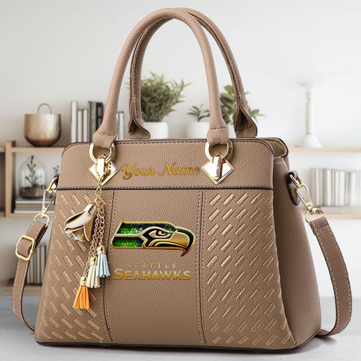 LIMITED EDITION - NEW CUSTOMIZED NFL06 SSH SEATTLE SEAHAWKS LUXURY HANDBAG IN MULTIPLE COLORS