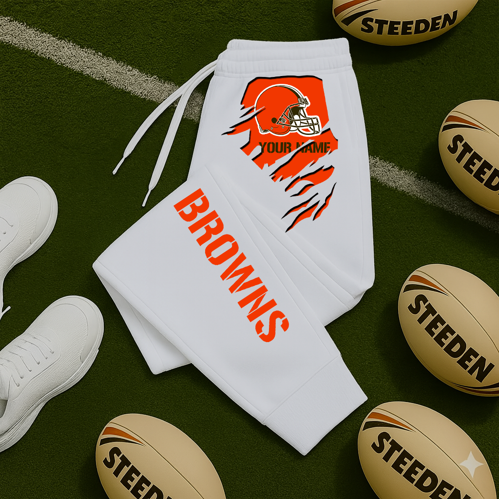 LIMITED EDITION - NEW PERSONALIZED NFL29 CLB CLEVELAND BROWNS JOGGERS