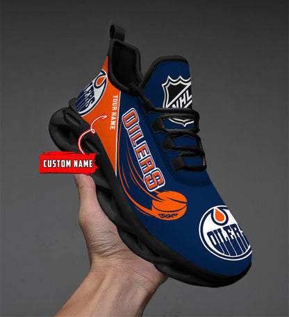 LIMITED EDITION - NEW CUSTOMIZED NHL03 EMO EDMONTON OILERS CLUNKY SNEAKERS
