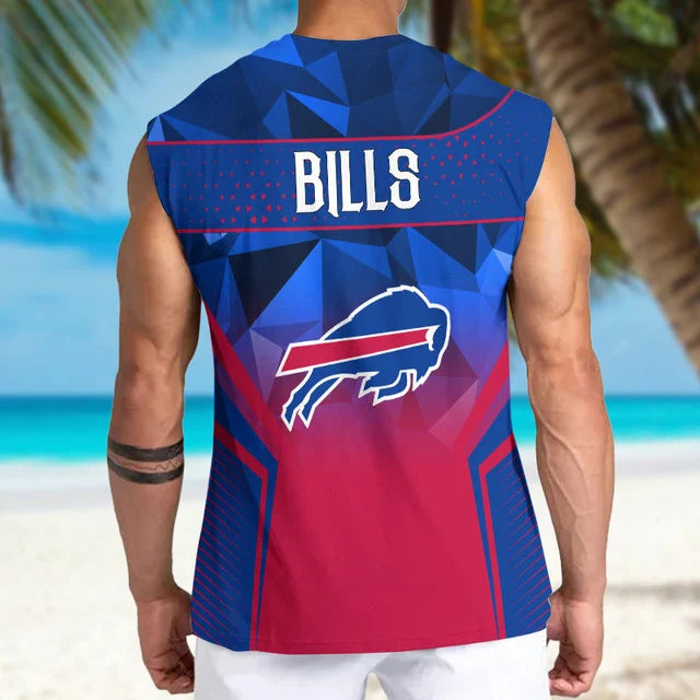 LIMITED EDITION - NEW CUSTOMIZED NFL03 BFB BUFFALO BILLS MEN'S GYM SHIRT