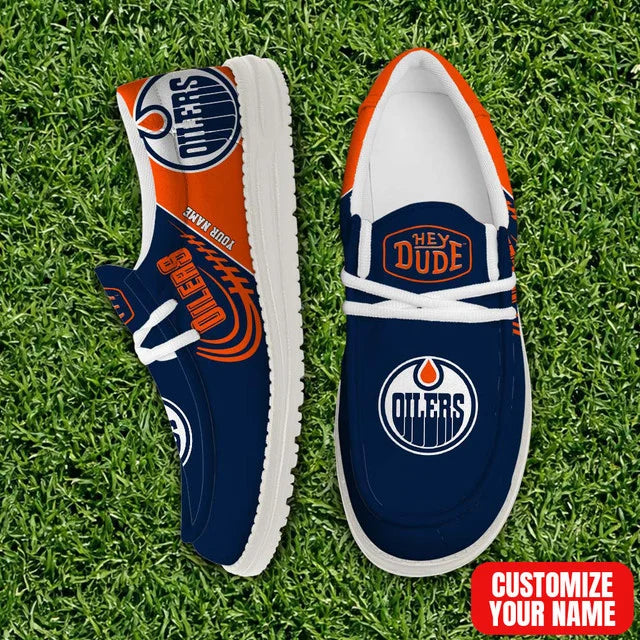 [SUPER SALE] NEW CUSTOMIZED NHL03 EMO EDMONTON OILERS PREMIUM LOAFER SHOES