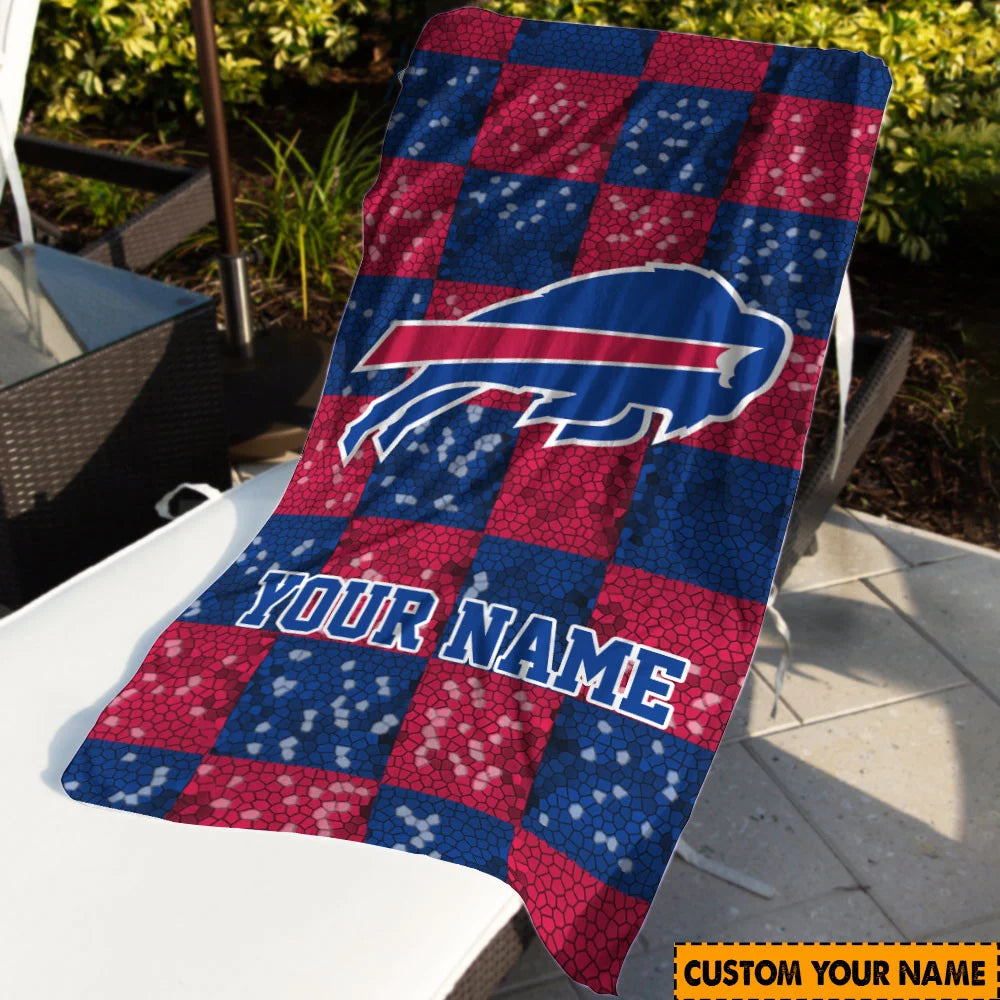 LIMITED EDITION - NEW CUSTOMIZED NFL03 BFB BUFFALO BILLS BEACH TOWEL