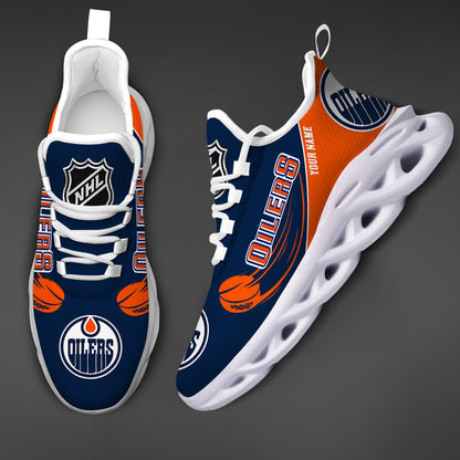 LIMITED EDITION - NEW CUSTOMIZED NHL03 EMO EDMONTON OILERS CLUNKY SNEAKERS