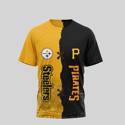 LIMITED EDITION - NEW CUSTOMIZED NFL14 PSB PITTSBURGH STEELERS x MLB29 PHP PITTSBURGH PIRATES UNISEX T-SHIRT, POLO, HOODIE & JACKETS