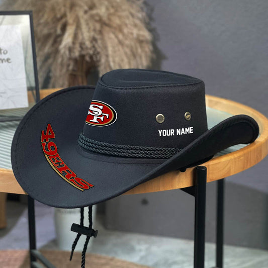 LIMITED EDITION - NEW CUSTOMIZED NFL11 SF49 SAN FRANCISCO 49ERS COWBOY HAT