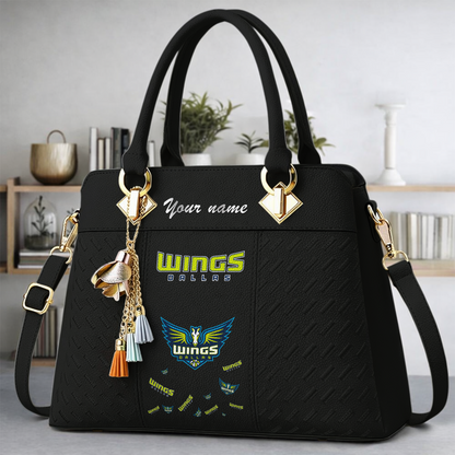 [FAN FAVORITE] NEW CUSTOMIZED WNBA04 DLW DALLAS WINGS MULTICOLOR HANDBAG