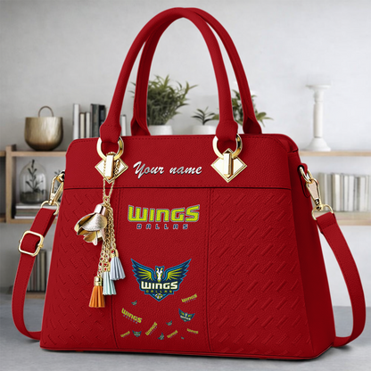 [FAN FAVORITE] NEW CUSTOMIZED WNBA04 DLW DALLAS WINGS MULTICOLOR HANDBAG