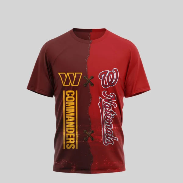 LIMITED EDITION - NEW CUSTOMIZED NFL12 WTC WASHINGTON COMMANDERS x MLB28 WNS WASHINGTON NATIONALS UNISEX T-SHIRT, POLO, HOODIE & JACKETS