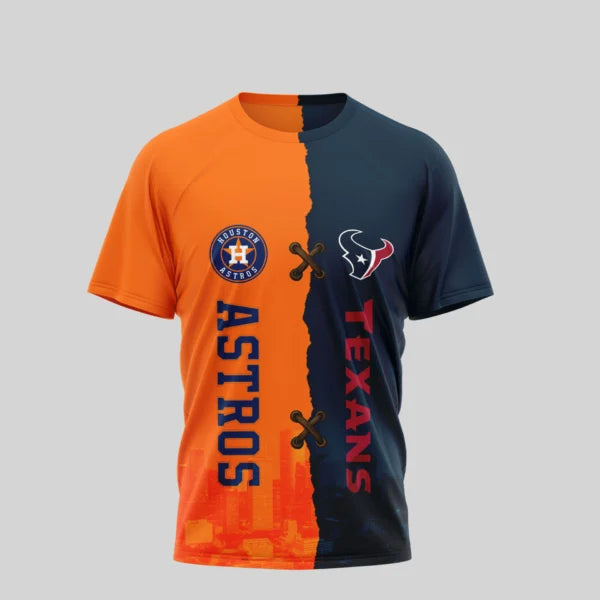 LIMITED EDITION - NEW CUSTOMIZED NFL15 HTT HOUSTON TEXANS x MLB10 HAS HOUSTON ASTROS UNISEX T-SHIRT, POLO, HOODIE & JACKETS