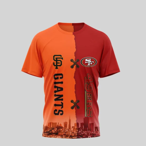 LIMITED EDITION - NEW CUSTOMIZED NFL11 SF49 SAN FRANCISCO 49ERS x MLB06 SFG SAN FRANCISCO GIANTS UNISEX T-SHIRT, POLO, HOODIE & JACKETS