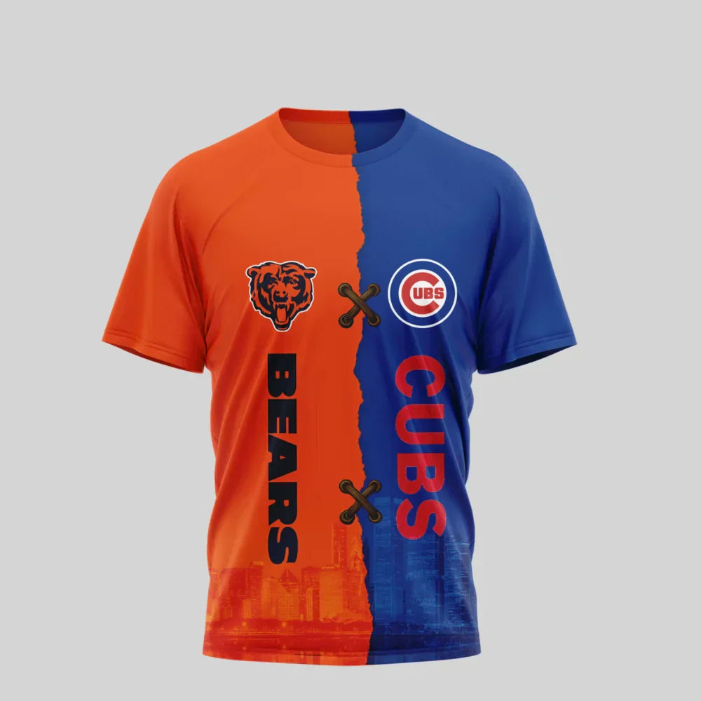 LIMITED EDITION - NEW CUSTOMIZED NFL26 CCB CHICAGO BEARS x MLB04 CCS CHICAGO CUBS UNISEX T-SHIRT, POLO, HOODIE & JACKETS