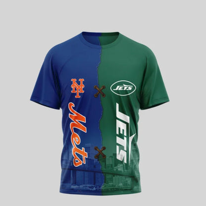 LIMITED EDITION - NEW CUSTOMIZED NFL25 NYJ NEW YORK JETS x MLB01 NYY NEW YORK YANKEES UNISEX T-SHIRT, POLO, HOODIE & JACKETS