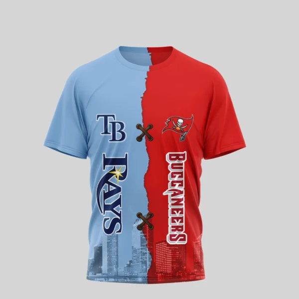 LIMITED EDITION - NEW CUSTOMIZED NFL10 TBB TAMPA BAY BUCCANEERS x MLB21 TBR TAMPA BAY RAYS UNISEX T-SHIRT, POLO, HOODIE & JACKETS