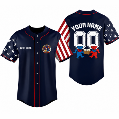 [FAN EXCLUSIVE] NEW CUSTOMIZED GRATEFUL DEAD BASEBALL JERSEY