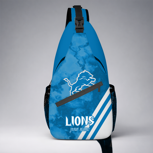 [SPECIAL OFFER] NEW CUSTOMIZED NFL04 DTL DETROIT LIONS SLING BAG
