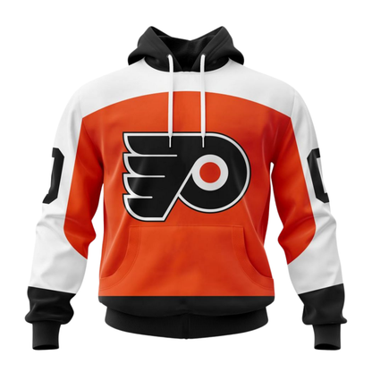 LIMITED EDITION - NEW CUSTOMIZED NHL27 PPF PHILADELPHIA FLYERS COMBO HOODIE & LONGPANTS