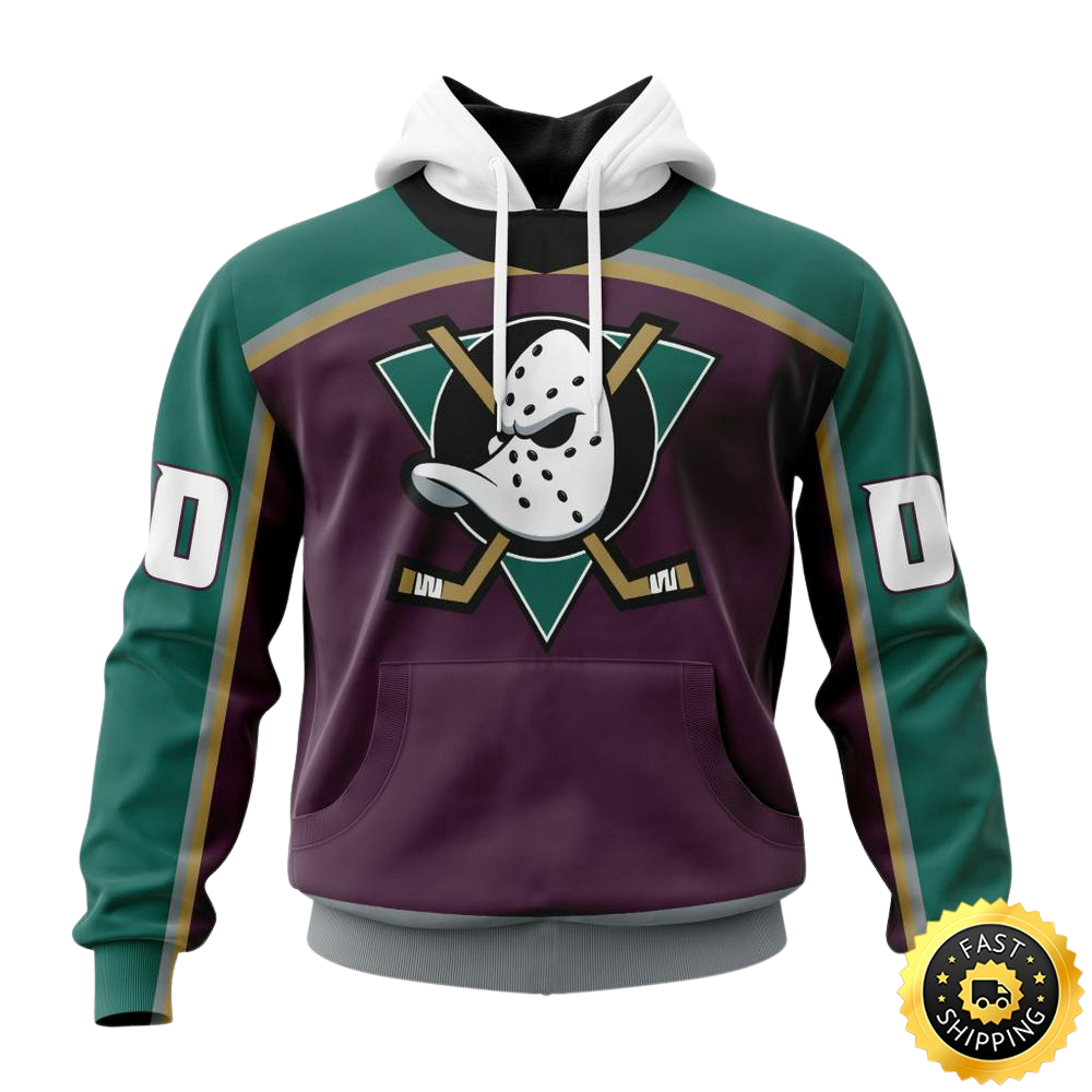 LIMITED EDITION - NEW CUSTOMIZED NHL09 AHD ANAHEIM DUCKS COMBO HOODIE & LONGPANTS
