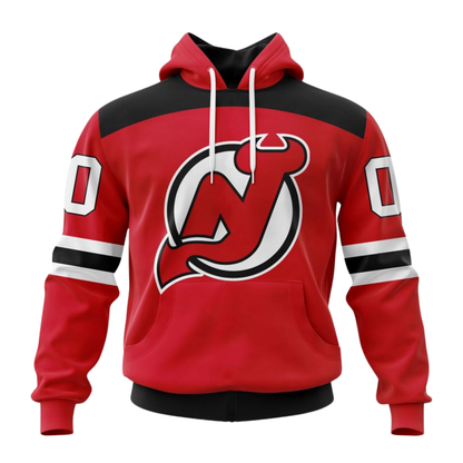 LIMITED EDITION - NEW CUSTOMIZED NHL06 NJD NEW JERSEY DEVILS COMBO HOODIE & LONGPANTS