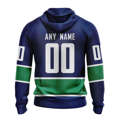 LIMITED EDITION - NEW CUSTOMIZED NHL19 VCC VANCOUVER CANUCKS COMBO HOODIE & LONGPANTS