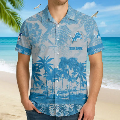 LIMITED EDITION - NEW CUSTOMIZED NFL04 DTL DETROIT LIONS UNISEX HAWAIIAN SHIRT