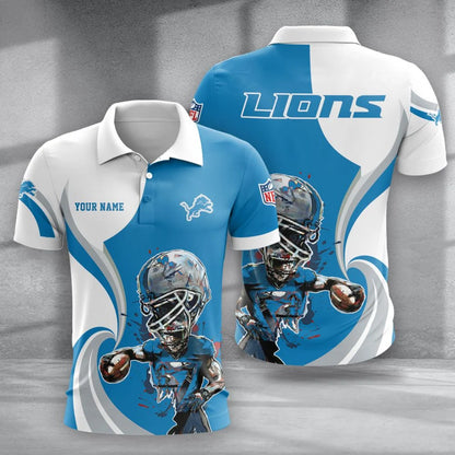 LIMITED EDITION - NEW CUSTOMIZED NFL04 DTL DETROIT LIONS T-SHIRT, POLO SHIRT, ZIP POLO SHIRT, SWEATSHIRT, HOODIE & ZIP HOODIE