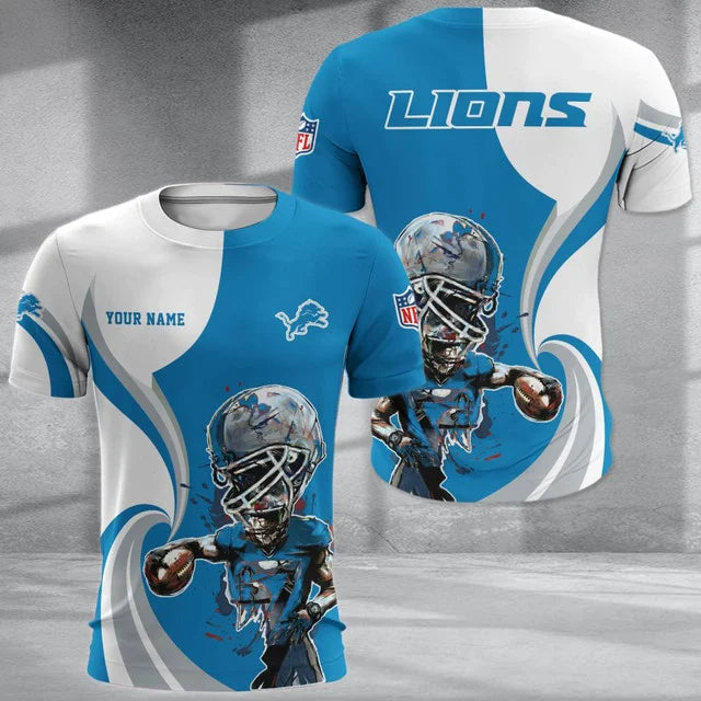 LIMITED EDITION - NEW CUSTOMIZED NFL04 DTL DETROIT LIONS T-SHIRT, POLO SHIRT, ZIP POLO SHIRT, SWEATSHIRT, HOODIE & ZIP HOODIE