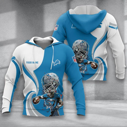 LIMITED EDITION - NEW CUSTOMIZED NFL04 DTL DETROIT LIONS T-SHIRT, POLO SHIRT, ZIP POLO SHIRT, SWEATSHIRT, HOODIE & ZIP HOODIE
