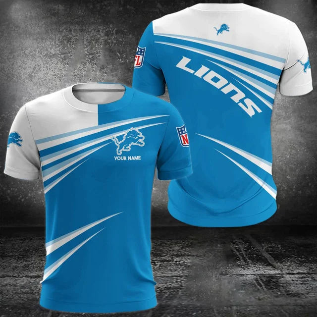VIRAL EDITION - NEW CUSTOMIZED NFL04 DTL DETROIT LIONS POLO, T-SHIRT & SHORT PANTS SET
