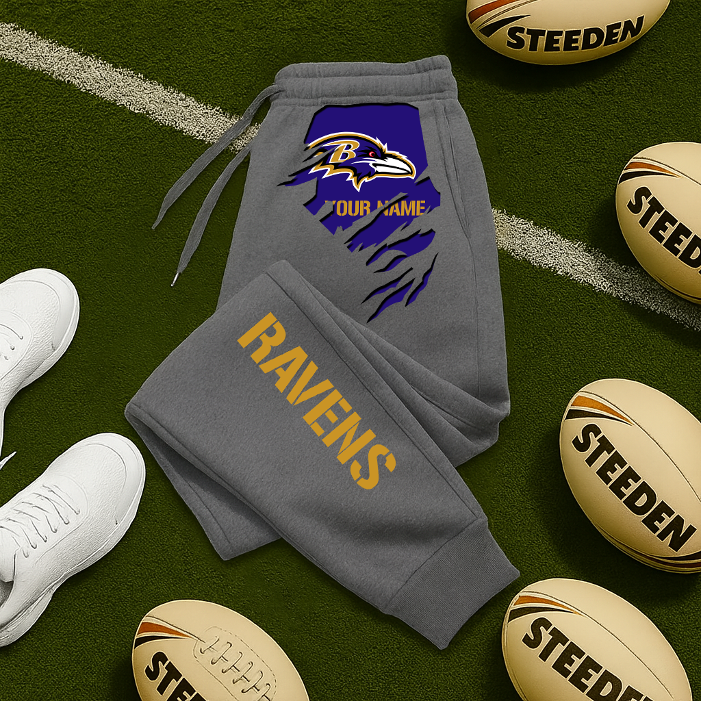 LIMITED EDITION - NEW PERSONALIZED NFL28 BTR BALTIMORE RAVENS JOGGERS