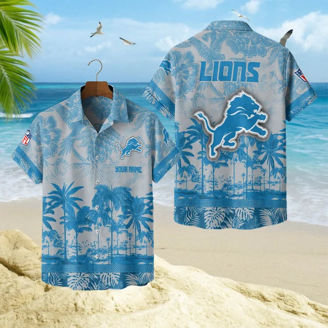 LIMITED EDITION - NEW CUSTOMIZED NFL04 DTL DETROIT LIONS UNISEX HAWAIIAN SHIRT