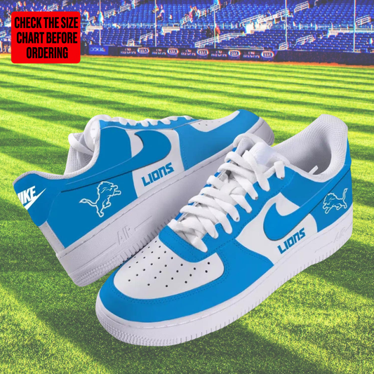 [SPECIAL OFFER] NEW CUSTOMIZED NFL04 DTL DETROIT LIONS AF1 SHOES