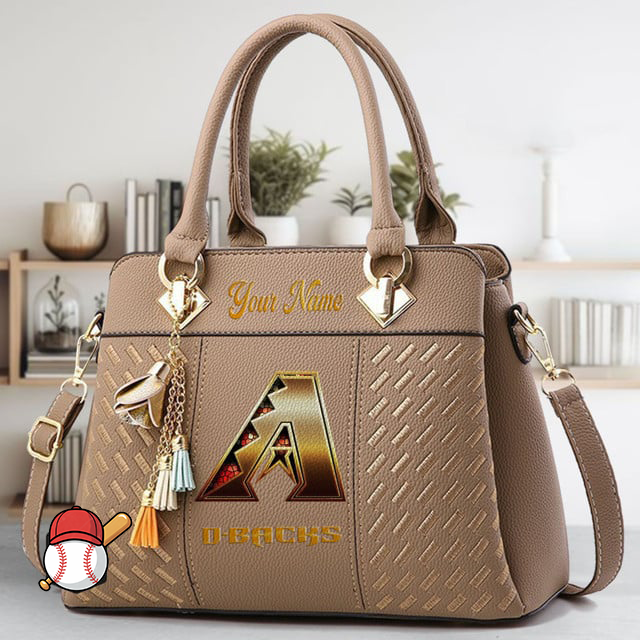 LIMITED EDITION - NEW CUSTOMIZED MLB07 ADS ARIZONA DIAMONDBACKS ZIP HANDBAG MULTICOLOR