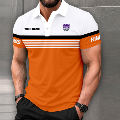 LIMITED EDITION - NEW CUSTOMIZED NBA16 SKI SACRAMENTO KINGS POLO SHIRT