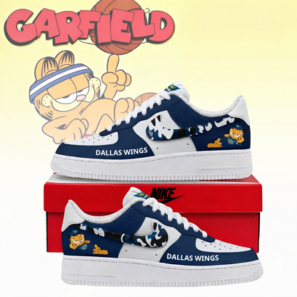 POPULAR NOW - NEW CUSTOMIZED WNBA04 DLW DALLAS WINGS x GARFIELD AF1 SNEAKERS